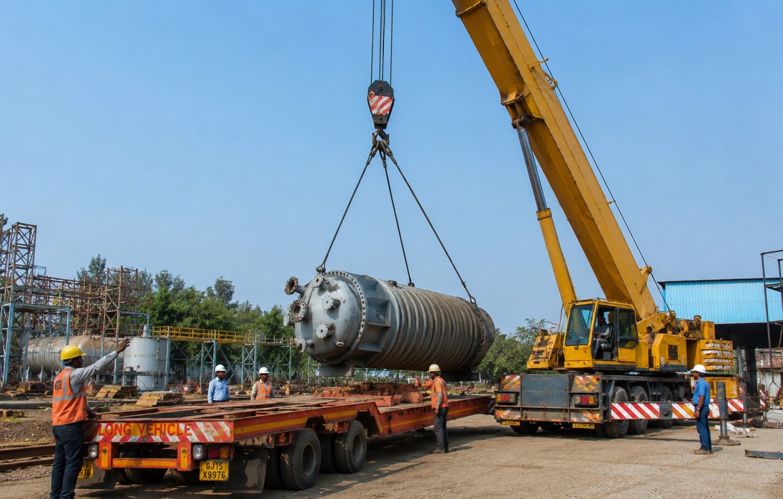 Heavy lift hydraulic crane